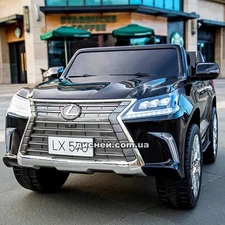 Детский электромобиль M 3906 EBLR-2 Lexus, кожаное сиденье, черный